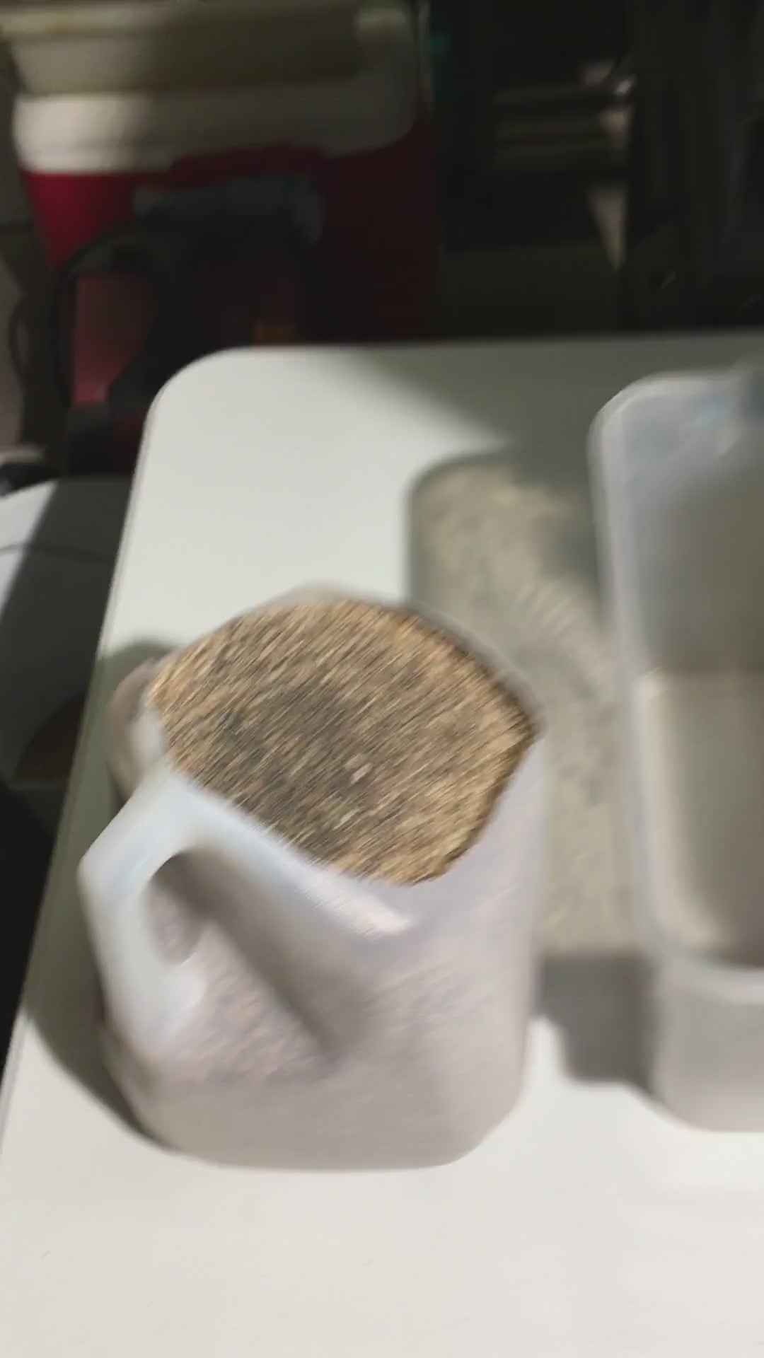 One gal of black sand mix separated in less than 1 minute.  That's FAST!